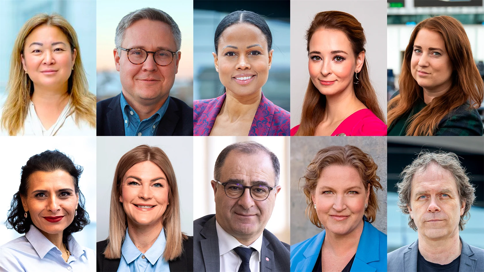 Ett kollage som föreställer de EU-kandidater som svarat på våra frågor.